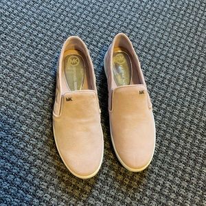 Michael Kors Keaton Quilted Slip-On Sneakers Pink